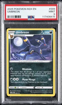 2025 POKEMON M24 EN-MCDONALD'S COLL #009 UMBREON PSA 9 - Image 1