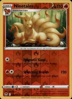 Ninetales 018/195 Uncommon Silver Tempest Pokemon Reverse Holo Near Mint - Image 1