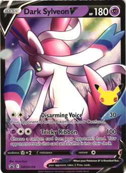 DARK SYLVEON V SWSH134 HOLO PROMO SWORD & SHIELD PROMO POKEMON HOLO NEAR MINT - Image 2