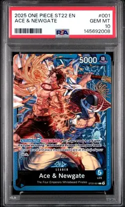 One Piece Ace & New Gate Starter Deck ST22 #001 PSA 10 Gem Mint - Image 1