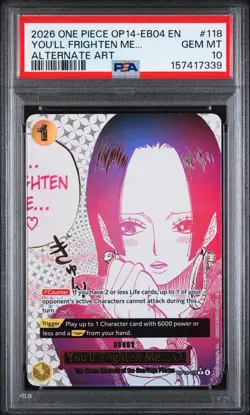 2026 One Piece OP14-EB04-The Azure Sea's Seven You'll Frighten Me Alt Art PSA 10 - Image 1