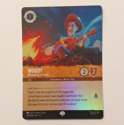Disney Lorcana TCG Woody Waiting for a Friend Epic Foil 205/204 Wilds Unknown - Image 1