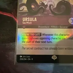 Ursula Sea Witch 208 Disney Lorcana Fabled 2025 Near Mint Holofoil Epic - Image 5