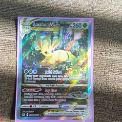 Pokemon TCG Leafeon VSTAR GG35/GG70 Crown Zenith Galarian Gallery Holo - Image 1