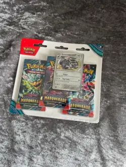 Pokemon TCG Scarlet & Violet Twilight Masquerade 3 Pack Blister Revavroom Sealed - Image 1
