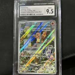 2023 Pokemon Charmander Obsidian Flames ETB Black Star Promo #44 CGC 9.5 - Image 1