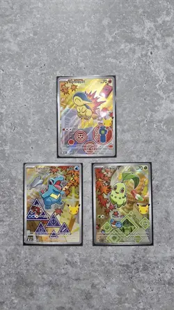 Pokemon First Partner Series 2 - Johto Starter Set Chikorita Cyndaquil Totodile - Image 1