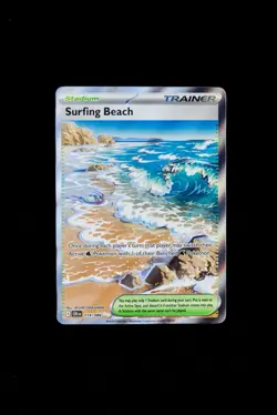 Surfing Beach Holo Ultra Rare ME04: Chaos Rising 114/086 NM - Image 1