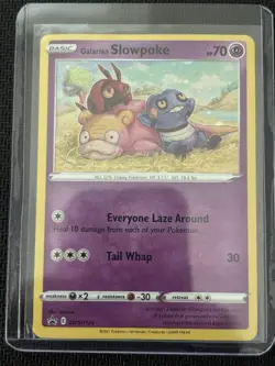 Pokemon TCG - Galarian Slowpoke Sword & Shield Promo SWSH126 Cosmo Holo - NM - Image 1