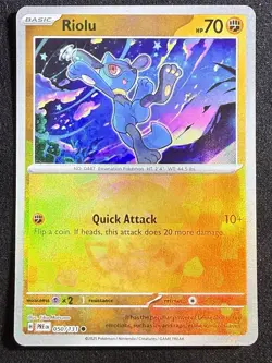 Riolu (Poke Ball Pattern) 050/131 Sv: Prismatic Evolutions Holo - Image 1