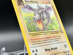 Aerodactyl Holo 1/62 Fossil Set Pokemon Card 1999 WOTC Vintage - Image 4