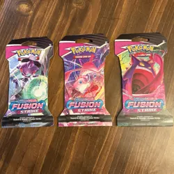 Fusion Strike Sleeved Booster Packs (3 Sealed Packs) - Image 1