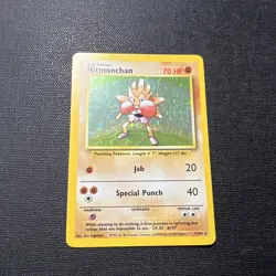 Pokemon TCG Cards Hitmonchan 7/102 Base Set Holo Rare LP - Image 2