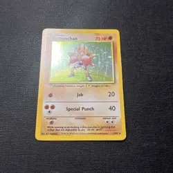 Pokemon TCG Cards Hitmonchan 7/102 Base Set Holo Rare LP - Image 3