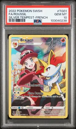 The Pokemon Company Pokemon TCG Braixen TG01/TG30 Holo Eng PSA 10 2022 - Image 1