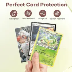 3000 Counts Card Sleeves, Clear Penny Sleeves for Trading 66×91MM, - Image 3