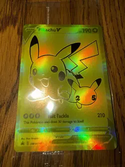 Pokemon TCG Gold Pikachu V 25th Anniversary PROMO SWSH145 Celebrations NM - Image 1