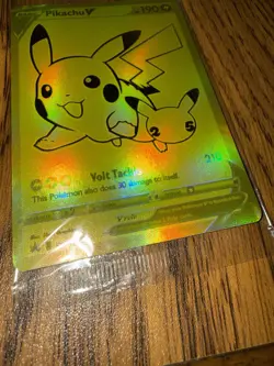 Pokemon TCG Gold Pikachu V 25th Anniversary PROMO SWSH145 Celebrations NM - Image 2