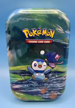 Official Pokemon Tin (Empty) Piplup Design No Cards Included - Image 1