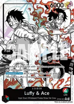 Luffy & Ace (Parallel) [ST-30 - ST30-001] - NM [Foil] TCG One Piece - Image 1