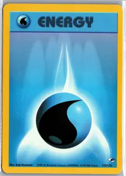 Water Energy 132/132 Gym Challenge Pokemon Lightly Played - Image 1