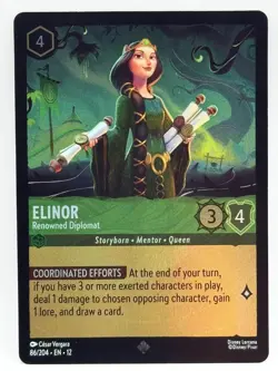 Elinor - Renowned Diplomat 86/204 Cold Foil Super Rare Wilds Unknown NM - Image 1