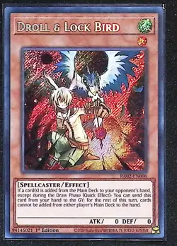 Droll & Lock Bird - RA02-EN006 - Secret Rare - 1st Edition Yugioh - Image 1