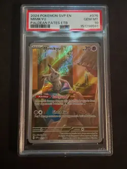 PSA 10 FRESH CERT Mimikyu 075 Sv: Scarlet & Violet Promo Cards Holo - Image 5