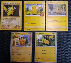 Pokemon Tcg Pikachu Lot: 5 Cards Pikachu Bundle - Image 1