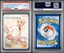 Pokemon Card PSA 10 Professor Oak's Setup 233/236 Cosmic Eclipse - Image 3