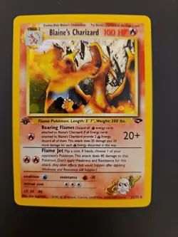 Blaine's Charizard 1st Edition Holo Rare 002/132 Gym Challenge Pokemon Card - Image 1
