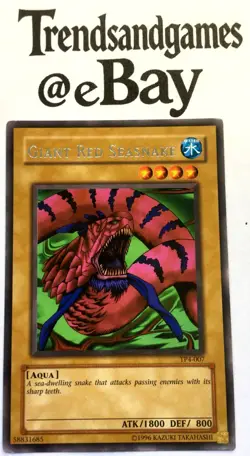YUGIOH - GIANT RED SEASNAKE - TP4-007 - RARE - NEAR MINT - TOURNAMENT PACK 4 - Image 1