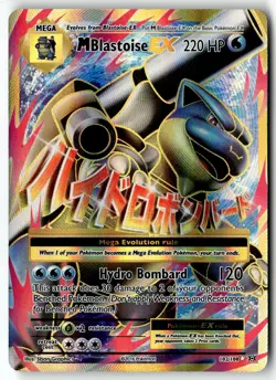 Pokemon Card M Blastoise EX (Full Art) LP XY - Evolutions Ultra Rare 102/108 - Image 1