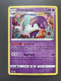 Polteageist SWSH081 Black Star Promo Cosmos Rare Pokemon - Image 1