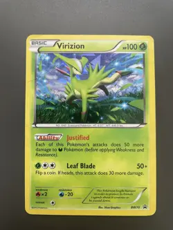 Pokemon Virizion Black Star Promo BW70 TCG Holo - Image 1