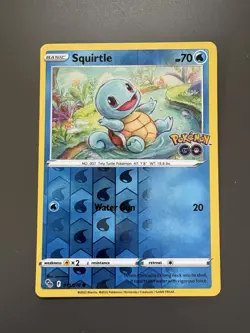 Squirtle 015/078 Common Pokemon GO Pokemon Reverse Holo - Image 1
