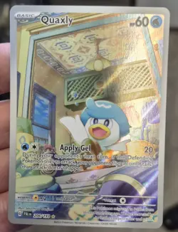 Pokemon Card - Quaxly - Illustration Rare - Paldea Evolved 206/193 - NM - Image 3