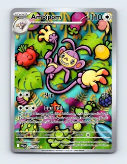 NM Ambipom 107/094 ME02: Phantasmal Flames Illustration Rare Pokemon Card - Image 1