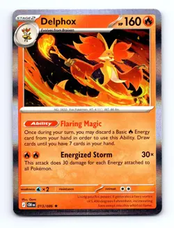 Delphox 013/086 Rare Chaos Rising Pokemon Holo Near Mint - Image 1