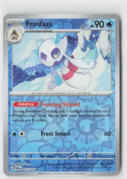 Froslass 053/167 Rare Twilight Masquerade Pokemon Reverse Holo Near Mint - Image 1