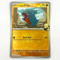 Cynthia's Gible 102/182 Destined Rivals Pokemon Reverse Holo - Image 1