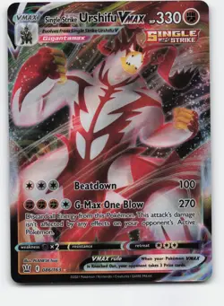 Single Strike Urshifu VMAX 086/163 Holo VMAX Rare Battle Styles Pokemon Holo NM - Image 1