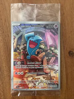 SEALED Pokemon Team Rocket's Wobbuffet Black Star Promo 203 Destined Rivals - Image 1