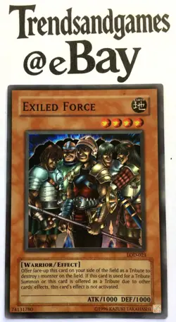 YUGIOH - EXILED FORCE - LOD-023 - SUPER RARE - NEAR MINT - LEGACY OF DARKNESS - Image 1