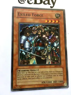 YUGIOH - EXILED FORCE - LOD-023 - SUPER RARE - NEAR MINT - LEGACY OF DARKNESS - Image 2