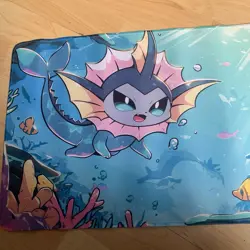 Vaporeon Rubber Playmat Play Mat For Tcg Trading Card Game Games Pokemon Cards - Image 2