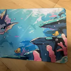 Vaporeon Rubber Playmat Play Mat For Tcg Trading Card Game Games Pokemon Cards - Image 3
