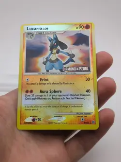 2007 Diamond and Pearl Lucario Reverse Holo Stamped 6/130 Pokemon - Image 1