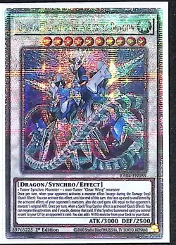 Crystal Clear Wing Synchro Dragon RA04-EN059 Quarter Century Secret Rare Yugioh - Image 1