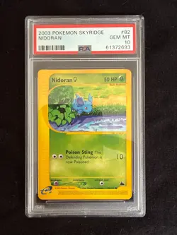 2003 Pokemon Skyridge Nidoran (Female) 82/144 PSA 10 GEM MINT *Low Pop* - Image 1